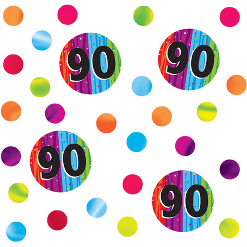 90th Birthday Confetti Milestone