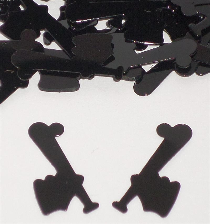 Baseball Confetti Black