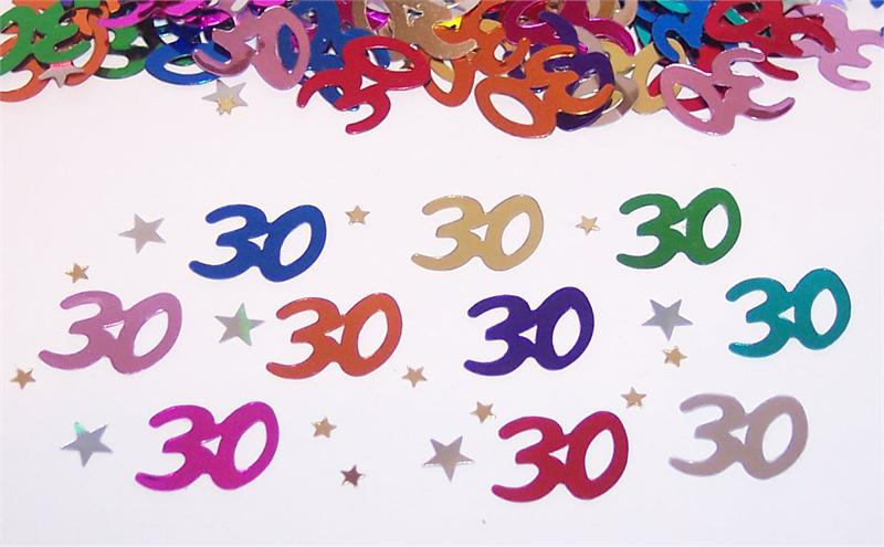 30 Confetti with Stars