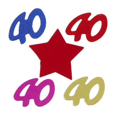 40th Birthday Star Confetti