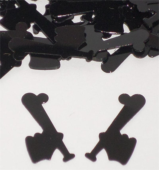 Baseball Confetti Black