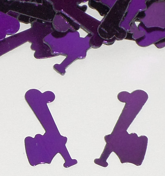 Baseball Confetti Purple