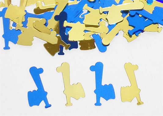 Baseball Confetti Blue and Gold