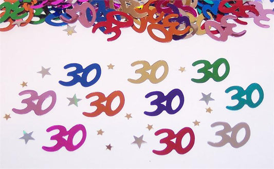 30 Confetti with Stars