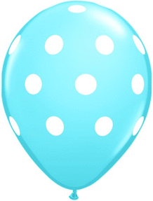 Baby Blue Dot Balloons (50 CT)