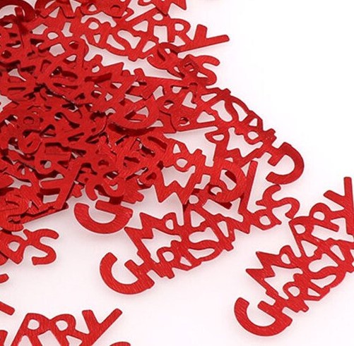 Red Merry Christmas Confetti