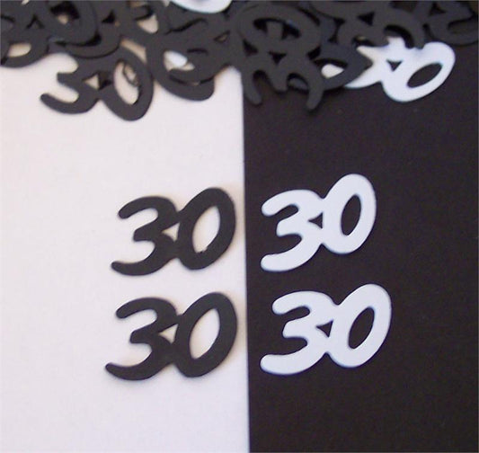 30 Confetti, Black and White