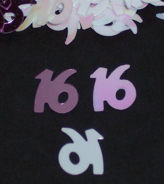 16 Confetti, Pink and Opalescent
