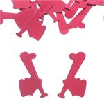 Baseball Confetti Red Metallic