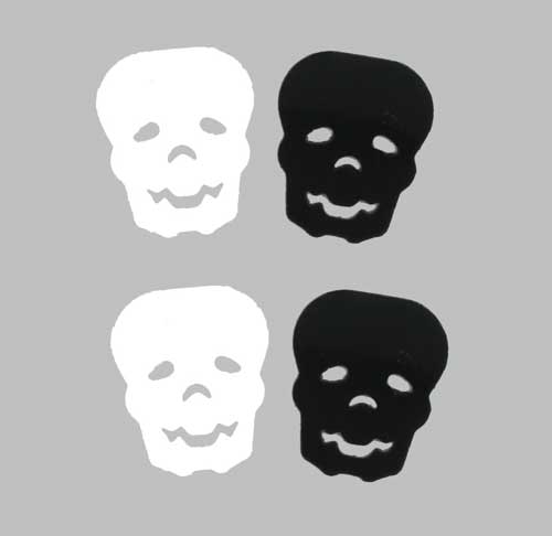 Skull Confetti Black and White